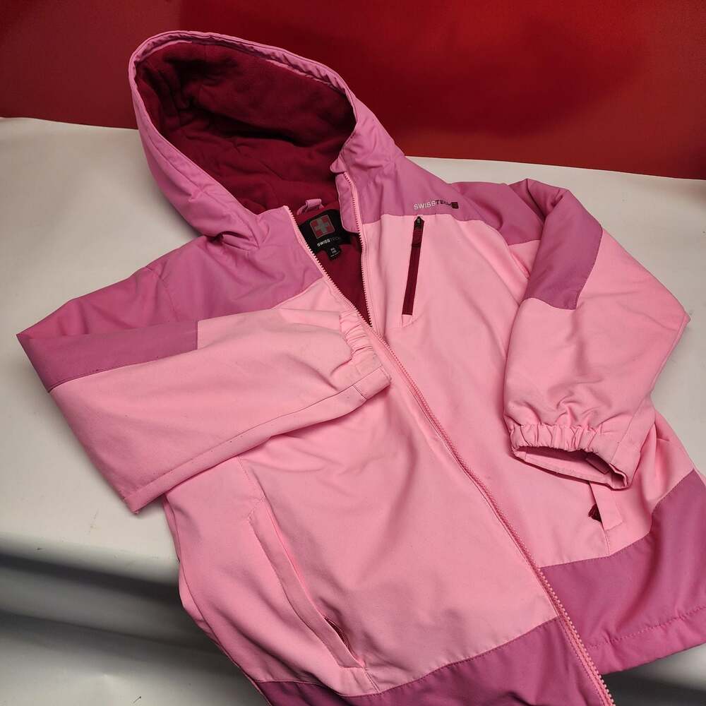 Swiss Tech Girls Pink Winter Jacket with Hood
